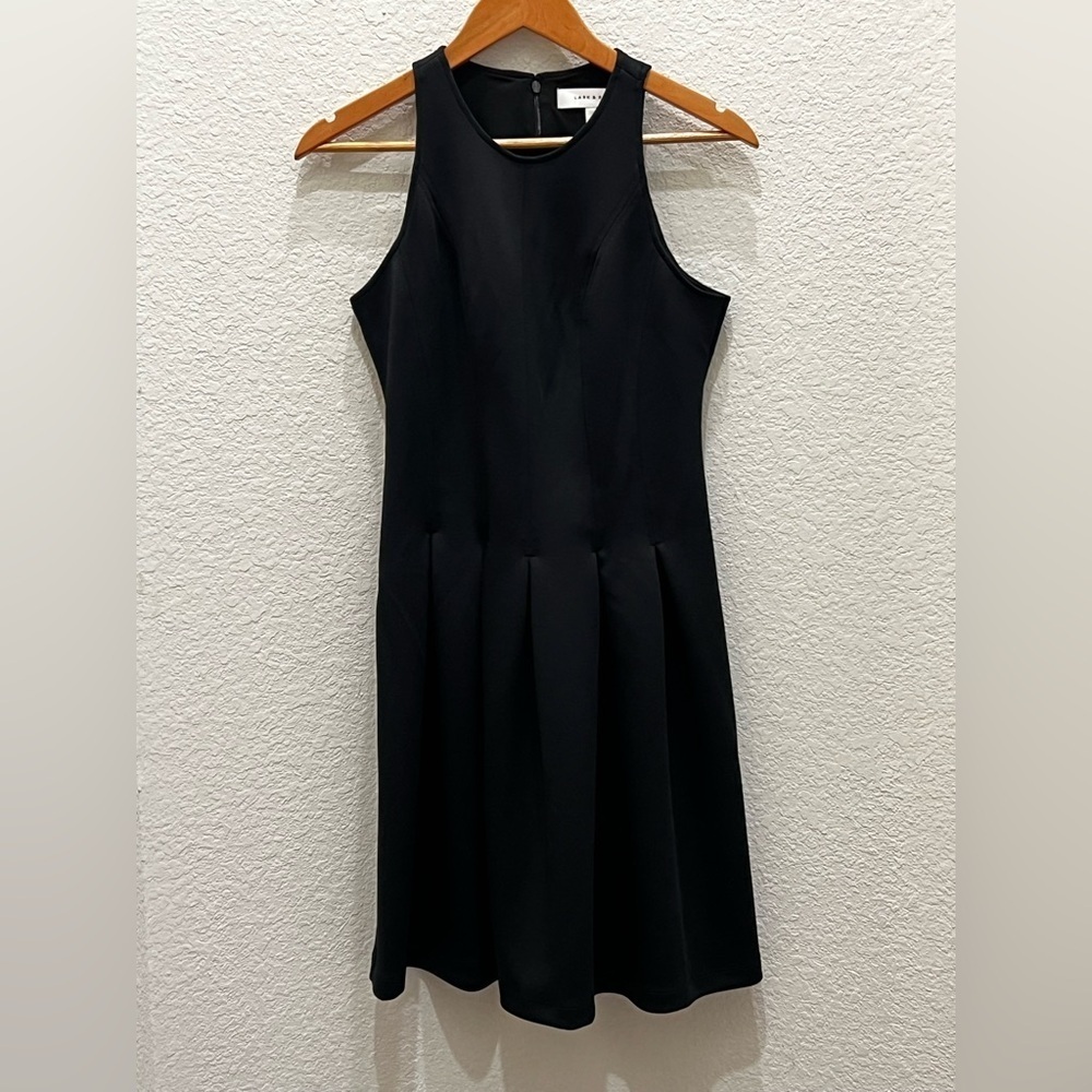 Lark & Ro Black Pleated Skirt Dress